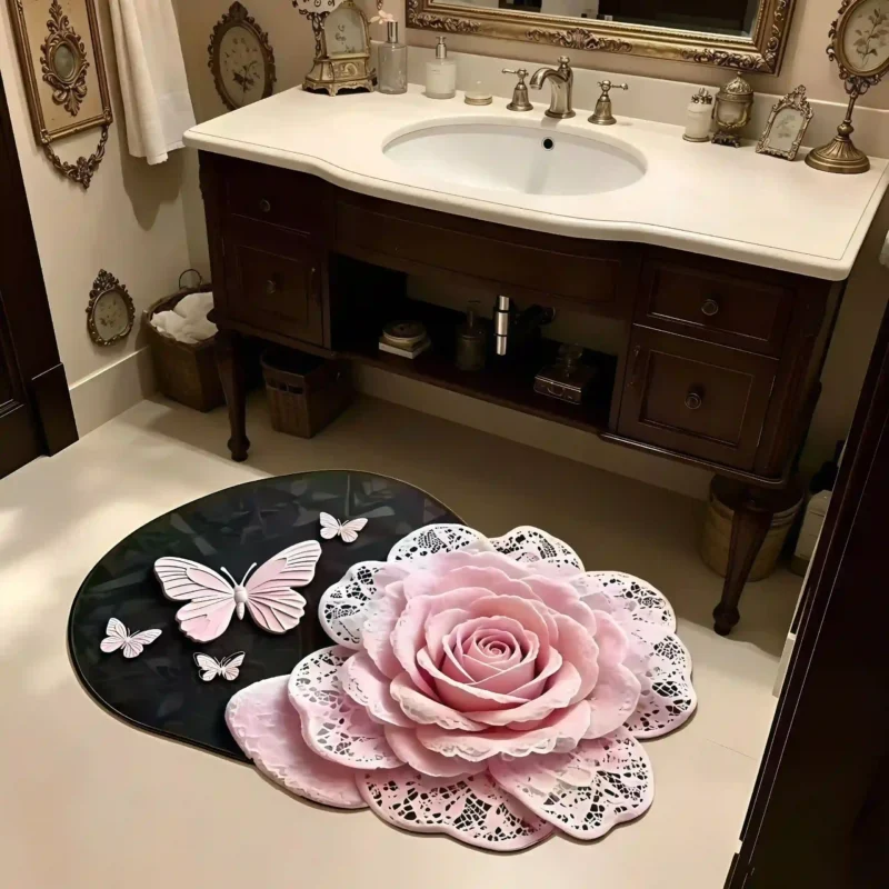 3D Flower Diatomite Bath Mat
